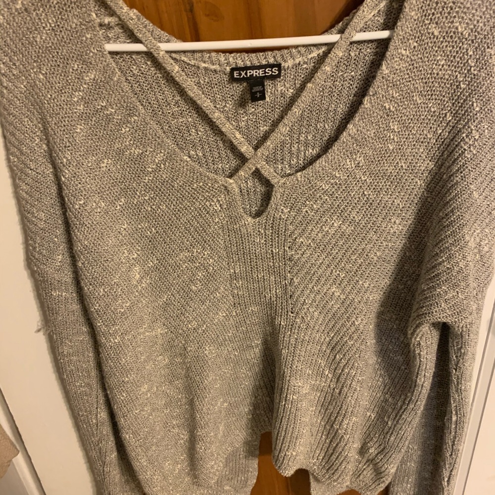 Express sweater size small gray